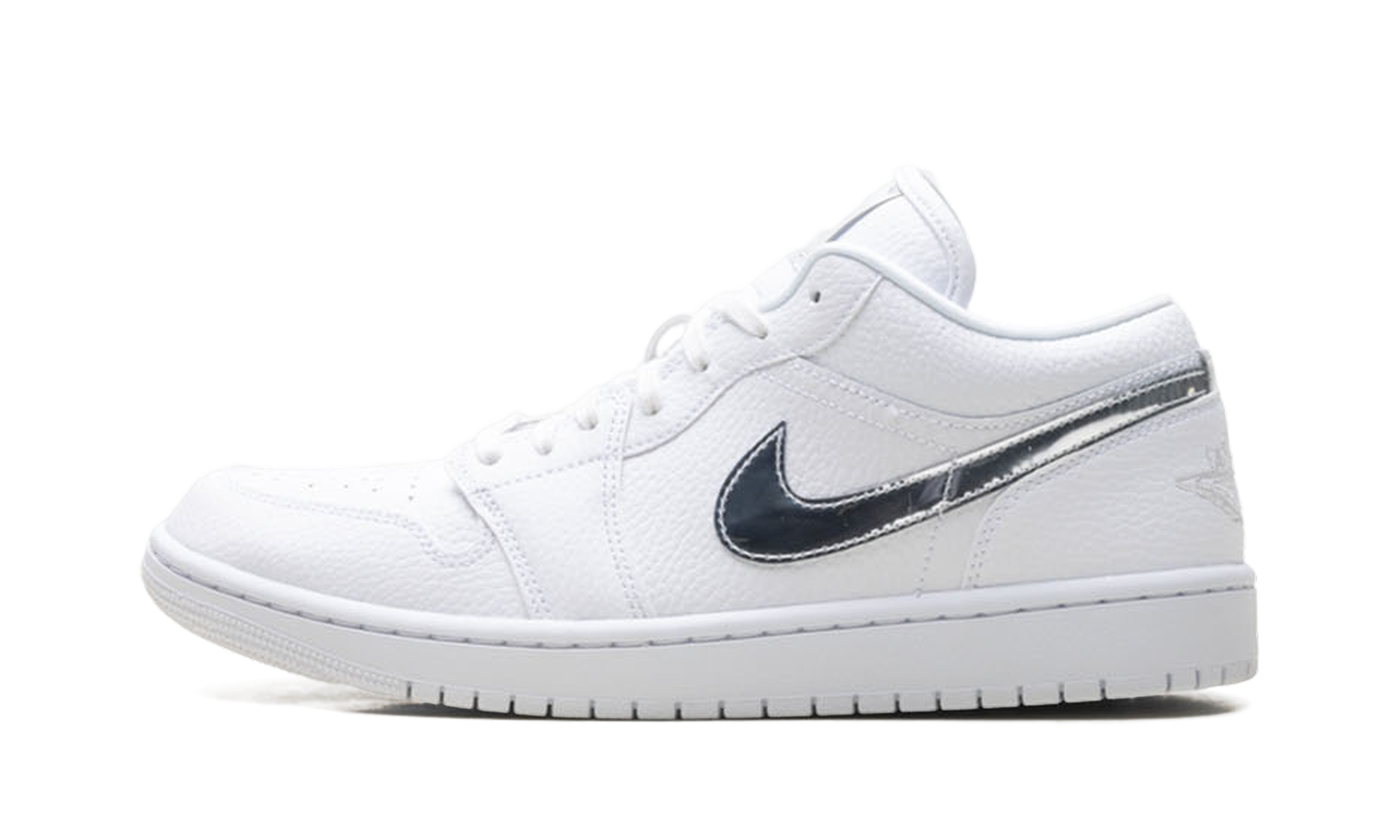 Womens Air Jordan 1 Low SE "White Metallic Silver'" IQ9381 100