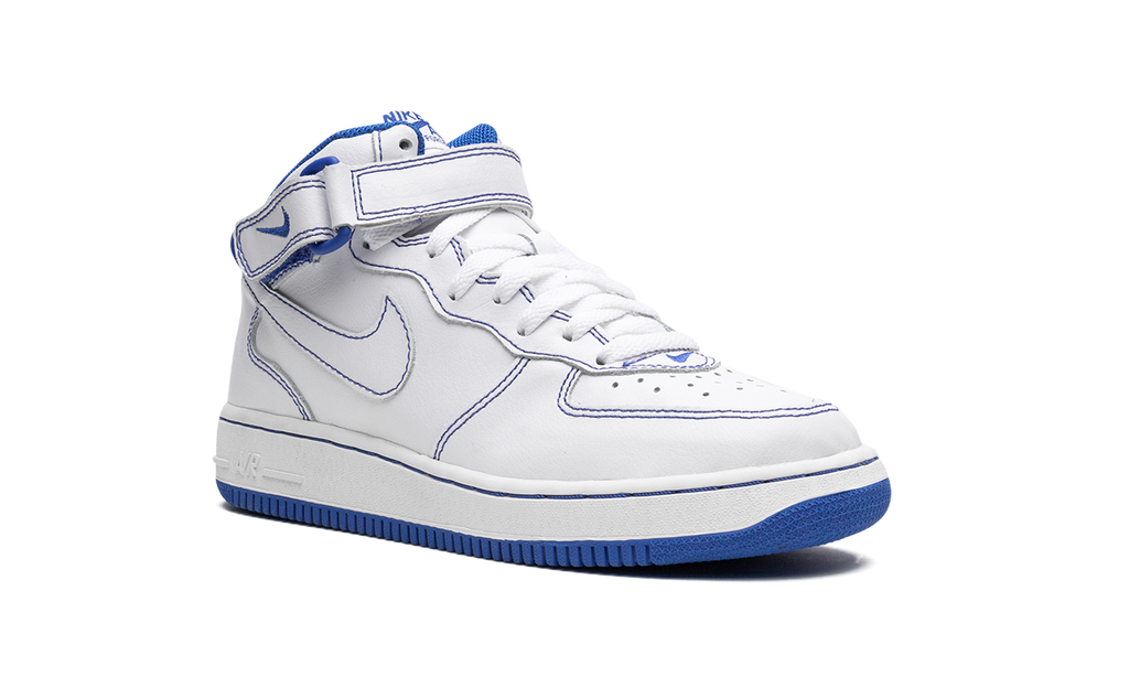 Air Force 1 Mid GS "White/White-Royal Blue" 624049 113
