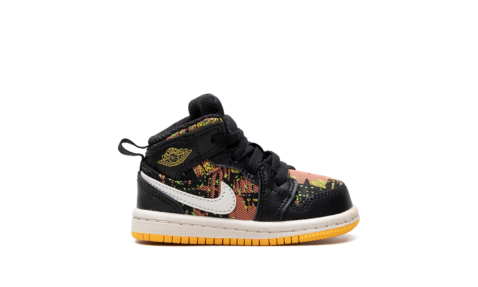 Air Jordan 1 Mid TD "Black / Laser Orange" 644507 003