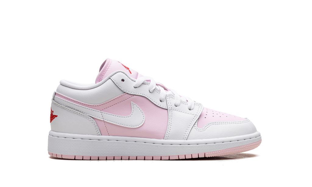 Jordan 1 Low GS "Pink Foam Fire Red White" 553560 608