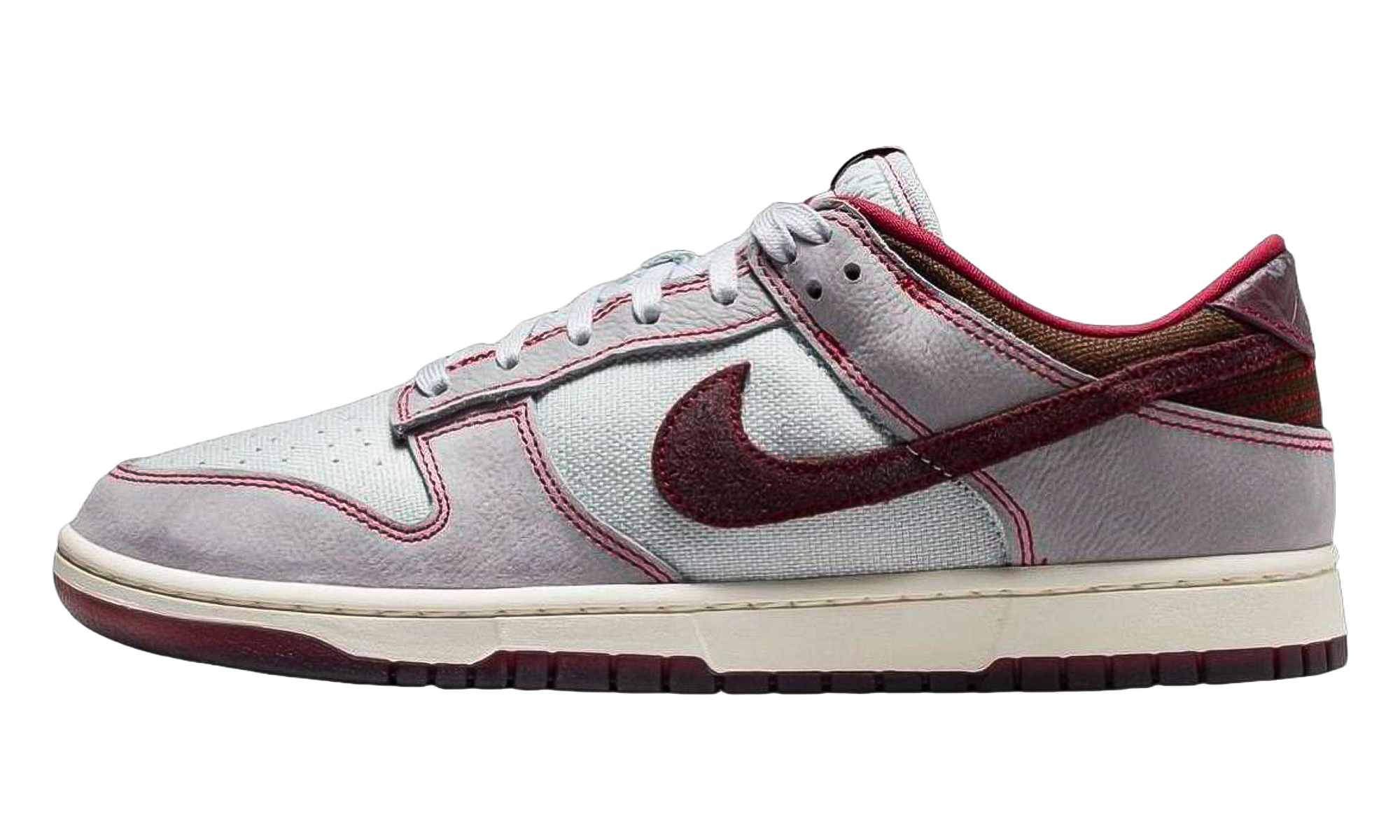 Dunk Low Retro SE "Pure Platinum / Wolf Grey / Team Red / Burgundy Crush" IH1942 001