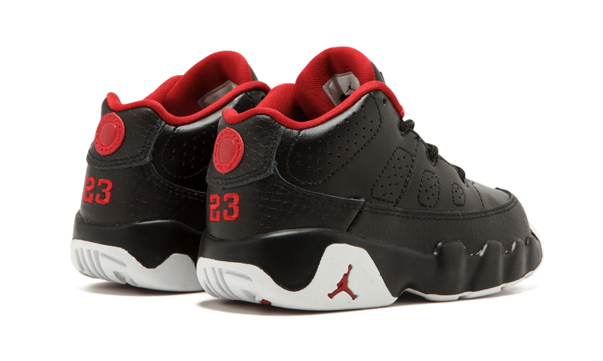 Jordan 9 Retro Low BT TD "BLACK / GYM RED / WHITE" 833906 001