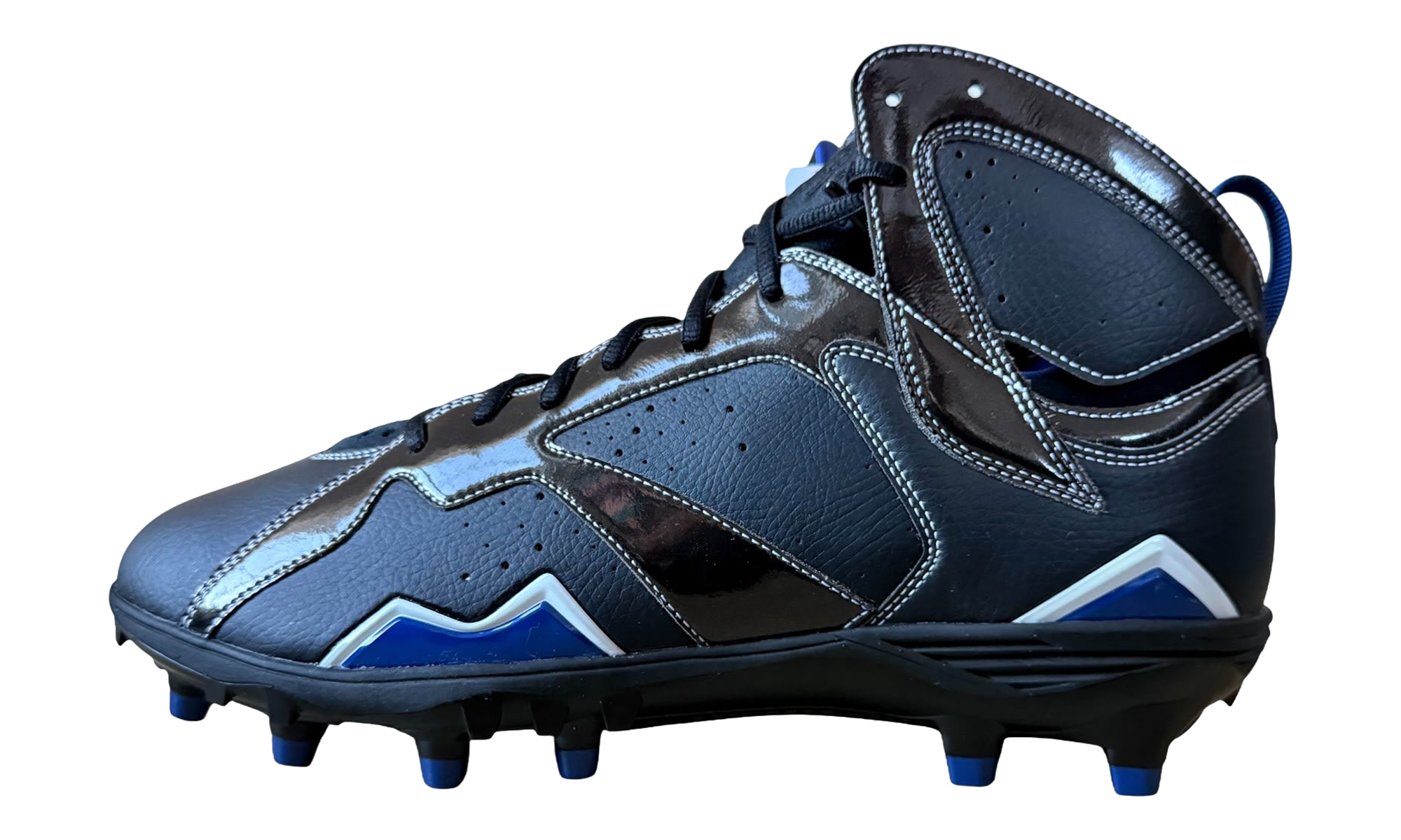 Jordan 7 Molded Cleats "Black / Black-White-Rush Blue" SU15 MNJDSP 373