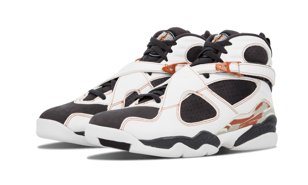 Air Jordan 8 Retro LS "WHITE / ANTHRACITE - DARK ORANGE" 317258 104