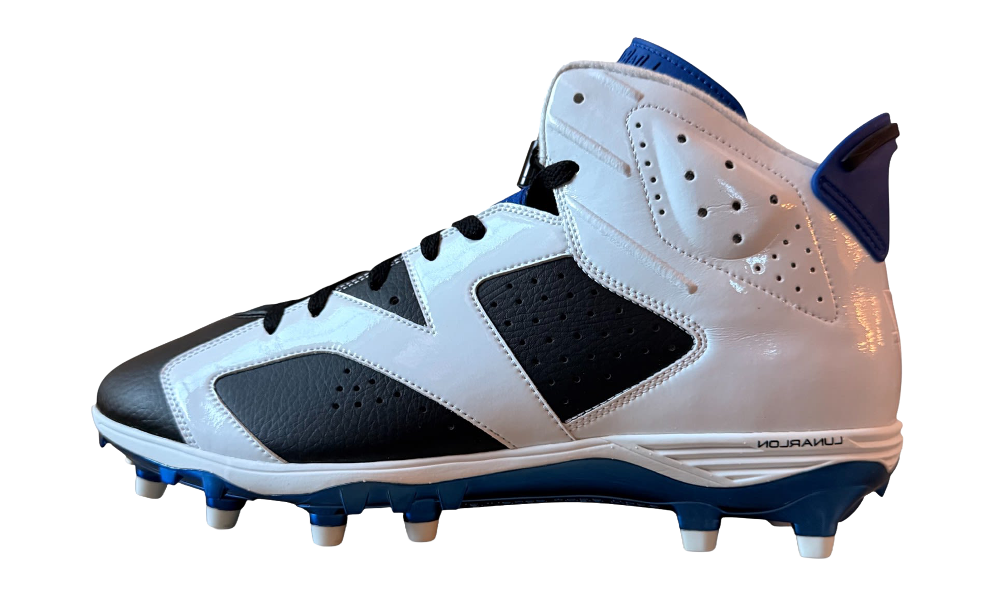 Jordan 6 Molded Cleats "White / Black-Rush Blue" SU14 MNJDSP 793 M2