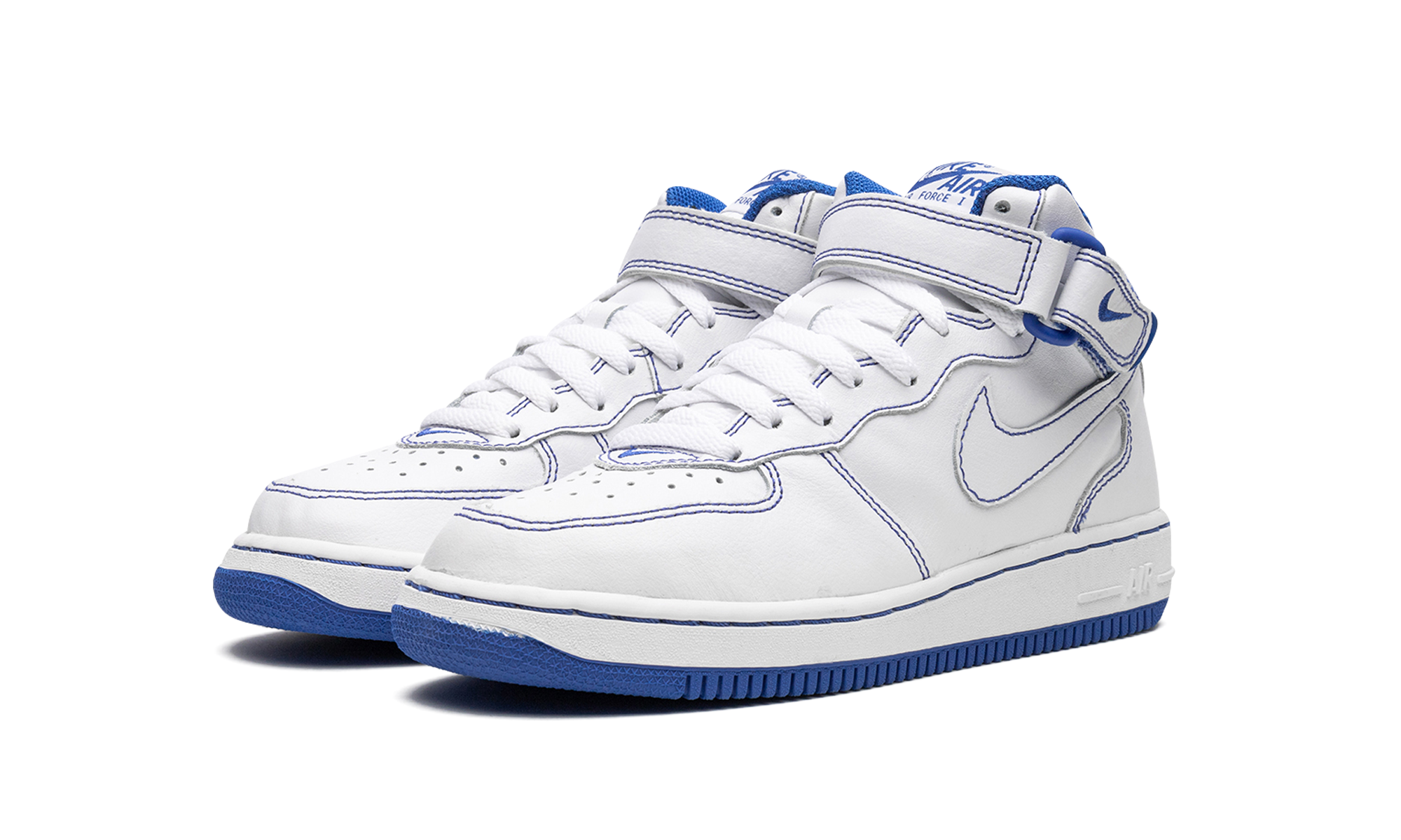 Air Force 1 Mid GS "White/White-Royal Blue" 624049 113