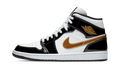 Air Jordan 1 Mid SE "Black Gold Patent Leather" 852542 007