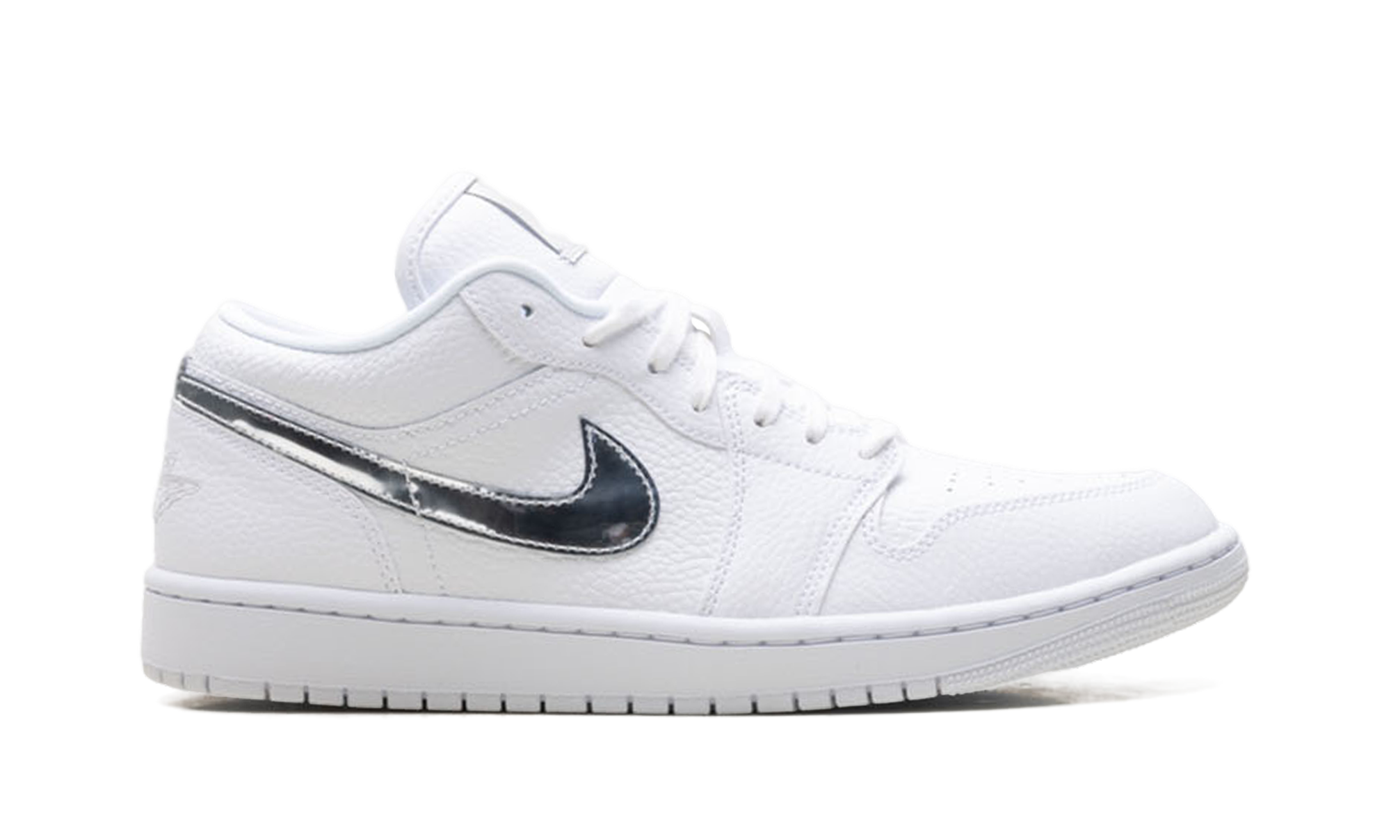 Womens Air Jordan 1 Low SE "White Metallic Silver'" IQ9381 100