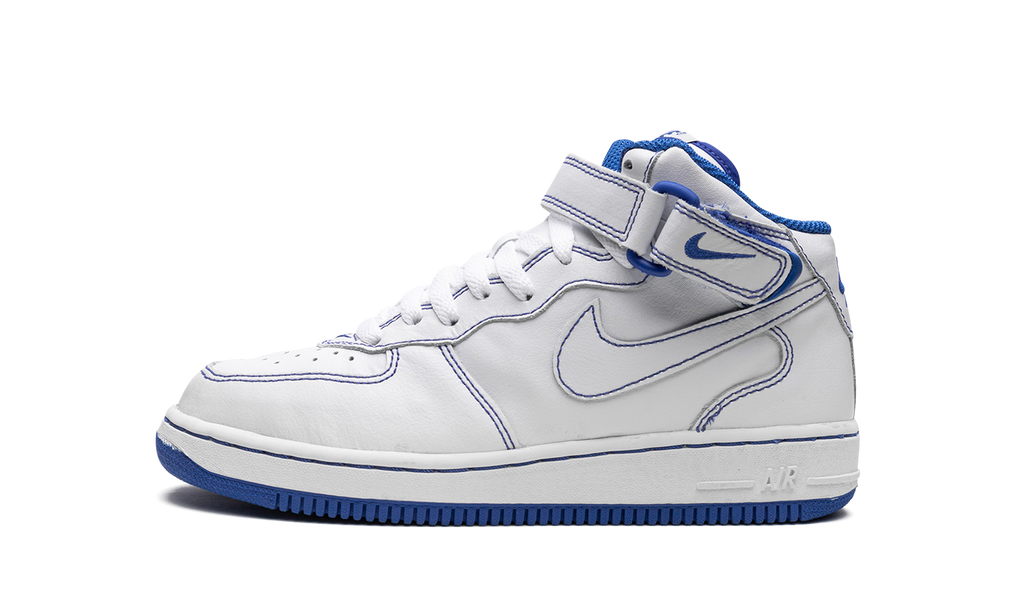 Air Force 1 Mid GS "White/White-Royal Blue" 624049 113