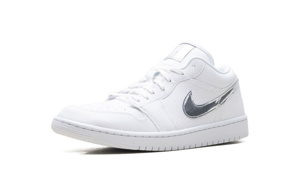 Womens Air Jordan 1 Low SE "White Metallic Silver'" IQ9381 100