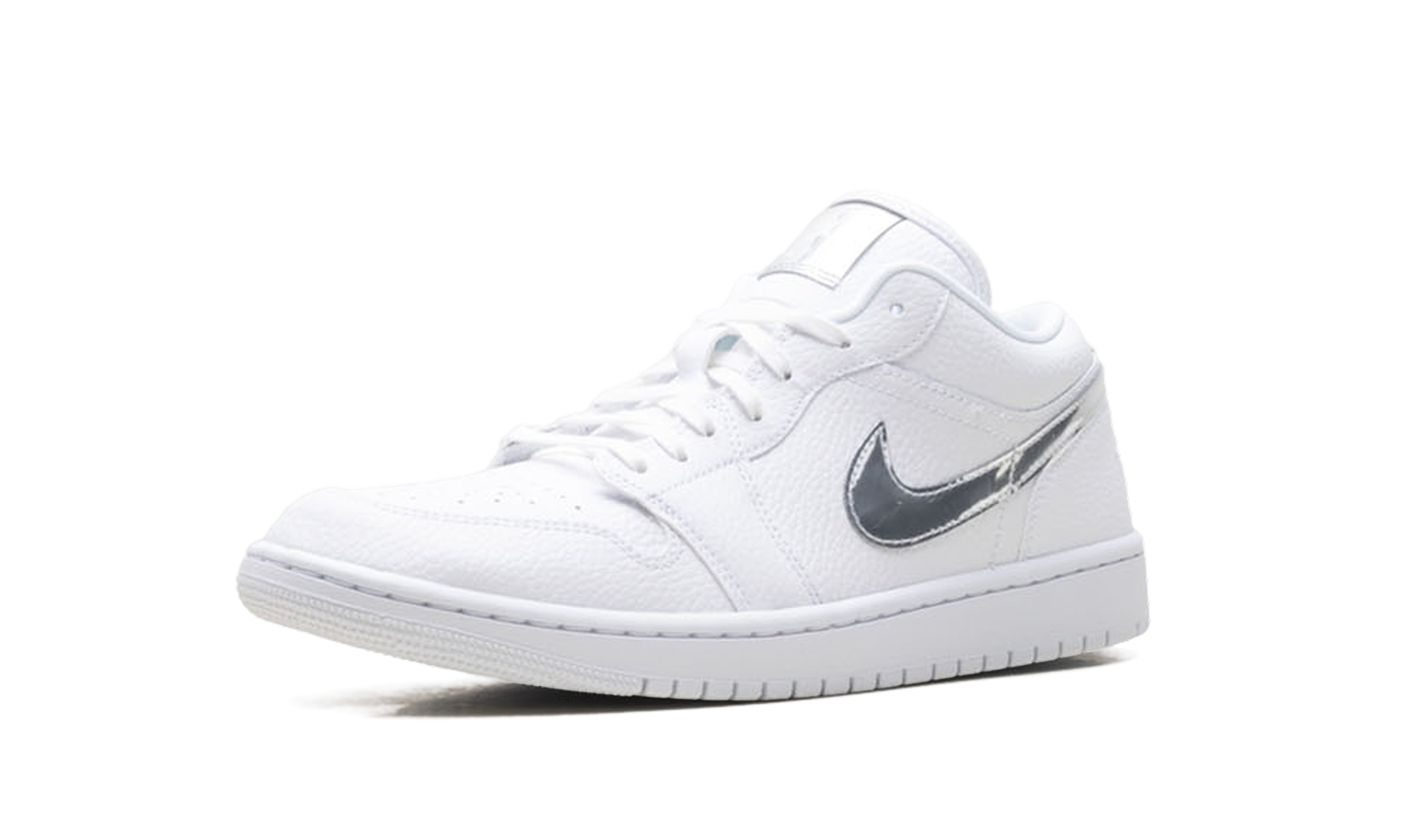 Womens Air Jordan 1 Low SE "White Metallic Silver'" IQ9381 100